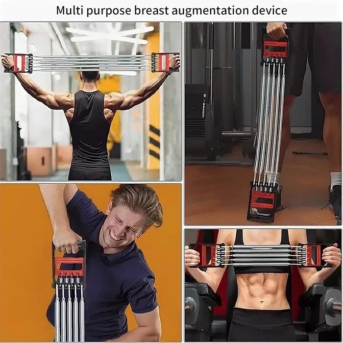 Трифункціональний еспандер для грудей, багатофункціональне обладнання 3 в 1, тренажер для розширення грудей, пружинний розвиваючий пристрій для тренування м&39язів у домашньому фітнесі, знімний