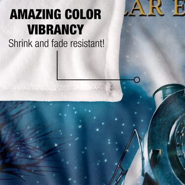 Ковдра Polar Express, дизайн офіційно ліцензований продукт, шовковисте, суперм&39яке покривало, 152 x 127 см