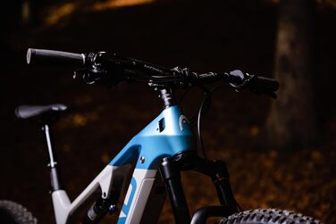 Гірський електровелосипед для дорослих Muret Trail Full Suspension E-Fully, сірий/синій 48