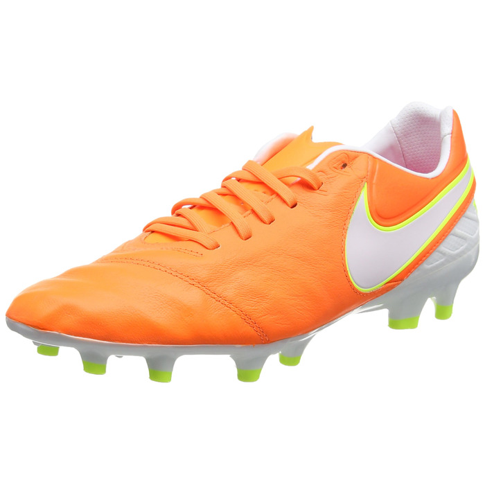 Жіночі футбольні бутси Nike Tiempo Legacy II FG, розмір 42 EU, помаранчеві, темно-сині, білі, вольтові, гіперрожеві