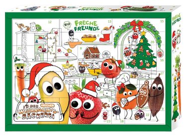 Адвент-календар FRECHE FREUNDE 2024 Органічні снеки, без доданого цукру