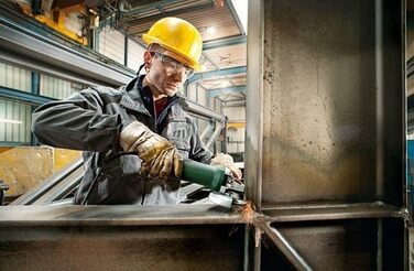 Кутова шліфувальна машина Metabo WEV 1500-125 Quick RT (601243500) у пластиковому корпусі з регулюванням швидкості, швидкозатискна