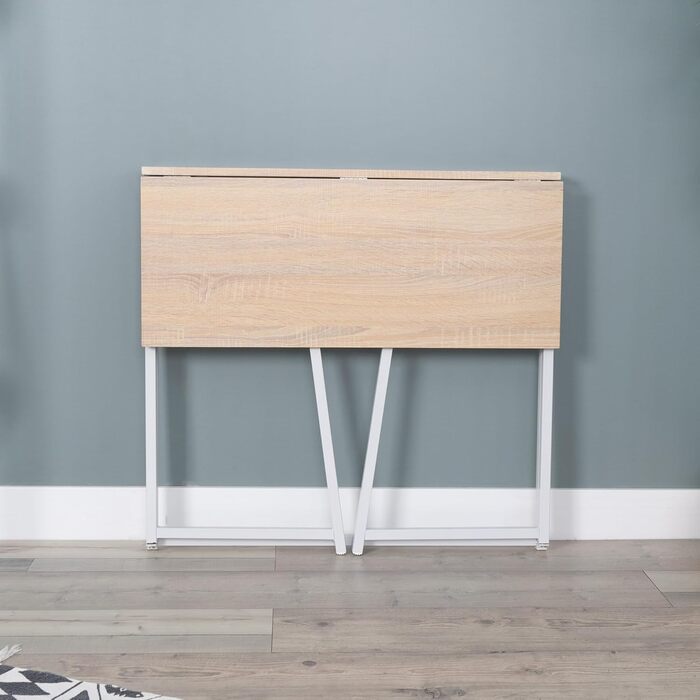 Затишний розкладний комп&39ютерний стіл, невеликий розкладний столик для ноутбука, ПК-стіл для офісу, вітальні, домашнього офісу, легке складання, дуб білий