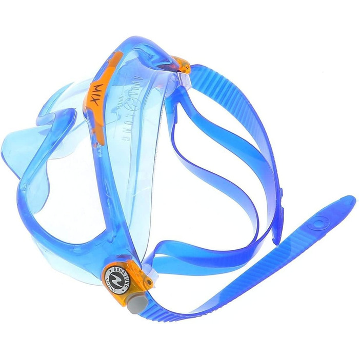 Маска для дайвінгу трубка для дайвінгу, водних видів спорту та снорклінгу для дітей віком від 4 років із захистом від ультрафіолету, один розмір, синій/помаранчевий