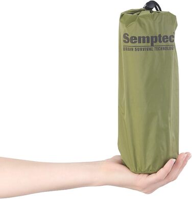 Надувний матрац Semptec Urban Survival Technology для кемпінгу надлегкий надувний матрац для вулиці з мішком, швидке надування, зелений (килимок для сну, кемпінговий килимок, надувний пляжний килимок)