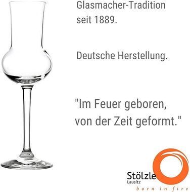 Келихи для граппи Stlzle Lausitz I набір з 6 келихів для граппи I чарки з ніжкою I високоякісні келихи для лікеру I 87 мл I можна