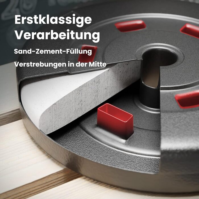 Силова станція Hop-Sport, багатофункціональна тренувальна лава, регульований кут нахилу, вкл. штангу, EZ-гриф для згинань біцепса, комплект обважнювачів від 38 кг до 135 кг, максимальне навантаження 250 кг (135 кг штанга/гриф/гантелі)