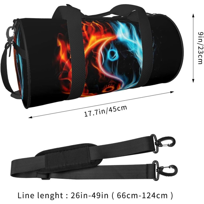 Спортивна дорожня сумка Інь-Янь, унісекс, для фітнесу та подорожей