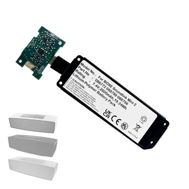 Батарейка для Bluetooth-колонки Bose SoundLink Mini 2, запасна батарейка для Bose SoundLink Mini II, сумісна з Bluetooth-колонками Bose 088772, 088789, 088796, 080841. - В комплекті друкована плата, пайка не потрібна.