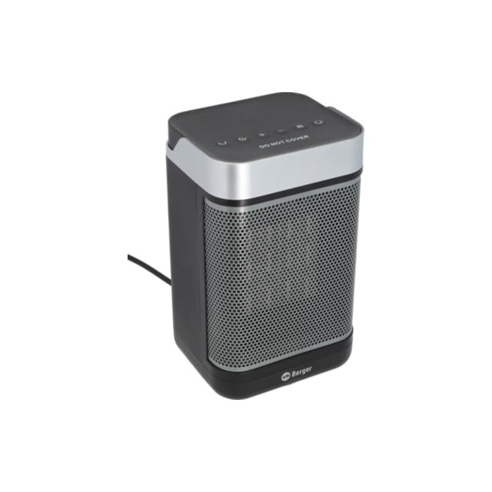 Керамічний вентилятор-обігрівач BERGER HeatWave з пультом дистанційного керування Тихий портативний обігрівач для кемпінгу, майстерні, офісу, ванної кімнати Швидко нагрівається за 3 секунди 3 режими нагріву Енергозберігаючий та безпечний