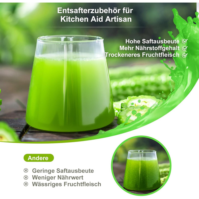 Аксесуари для соковижималки для KitchenAid Artisan - Набір аксесуарів для соковижималки KitchenAid - Аксесуари для соковижималки для овочів і фруктів (пристрій не входить в комплект, тільки аксесуари) - Білий