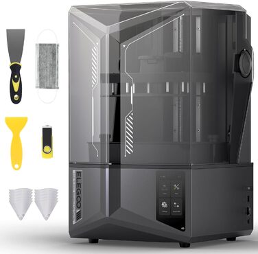 Принтер ELEGOO Saturn 4 Ultra MSLA, інтелектуальний полімерний принтер із швидким друком, моніторинг AI, дистанційне керування, ав