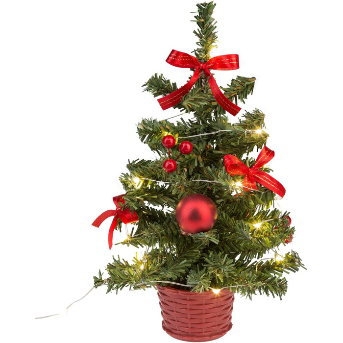 Декоративна різдвяна ялинка з 20 теплими білими світлодіодами Idena