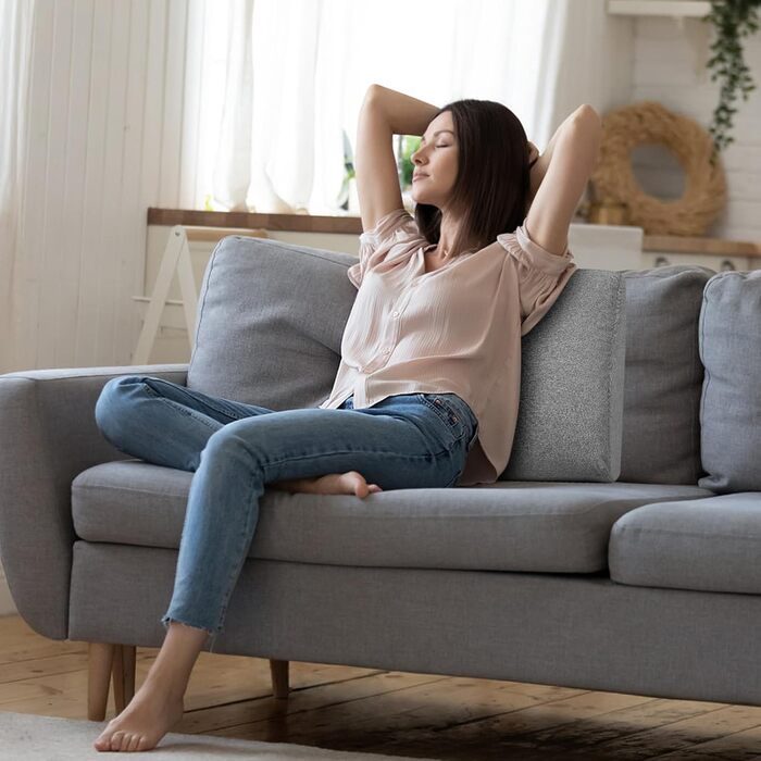 Ергономічна подушка для спини GOFORIT для крісел, двошарова подушка для попереку з піни з ефектом пам&39яті, м&39яка та підтримуюча, подушка для підтримки попереку для літніх людей, полегшення болю в спині, яку можна прати, для ліжка, дивана, сіра