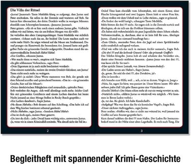 Три слідчі - Пазл Кримінал - Вілла загадок КОСМОС 697976, 300 елементів, Світиться в темряві, з УФ лампою, Читання, головоломка, р