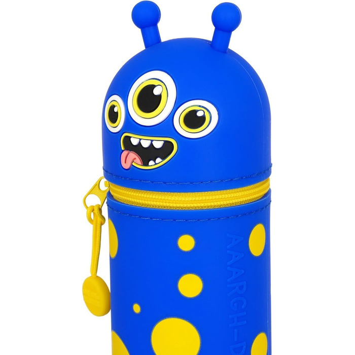 Набір LEGAMI із 7 гелевих ручок, що стираються, пенал 2-в-1 з термочутливим чорнилом, що стирається, різні кольори чорнил та дизайни корпусу, наконечник 0,7 мм (Monster)