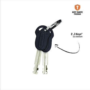 Інтегрований ланцюговий замок Kryptonite Keeper 785 - 85 см, клас безпеки 5/10, протиугінний велосипедний замок, зі сталевим ланцюгом 7 мм та 2 ключами - чорний