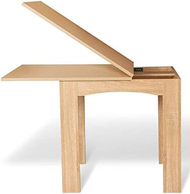 Розкладний прямокутний обідній стіл DONA, 4-8 осіб, бук, 80-160 см