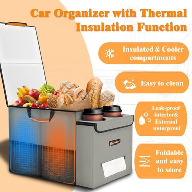 Органайзер для автокрісла DiGeeONEGU, автомобільний органайзер, переднє сидіння, заднє сидіння