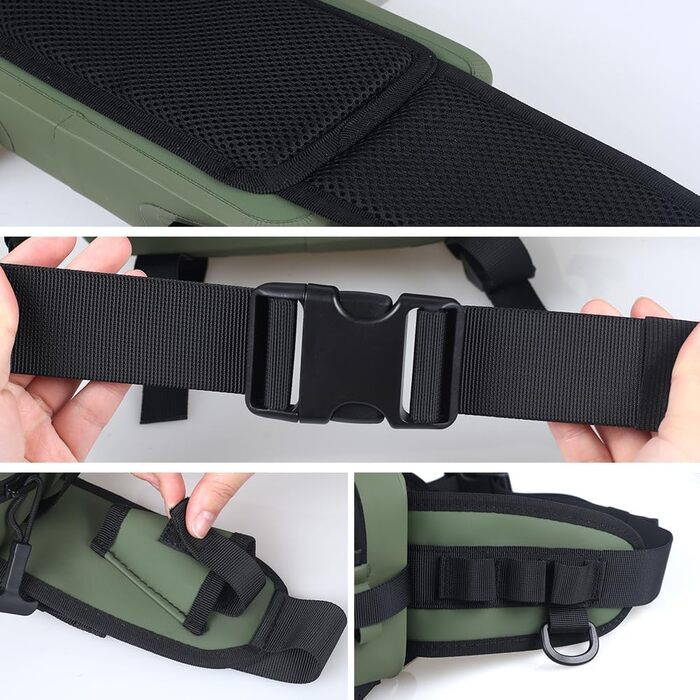Рибальська сумка DONGKER, водонепроникна поясна сумка IPX7, рибальська сумка на задній частині з герметичною застібкою-блискавкою та регульованим плечовим ременем для зовнішньої риболовлі нахлистом, біг, спортивний зелений