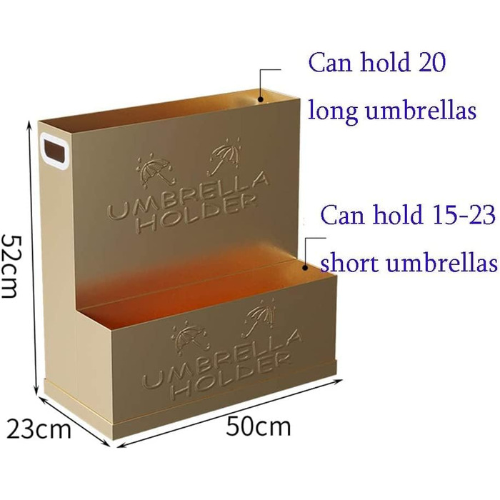 Підставка для парасольок Готель Business Підставка для парасольок, 25-35 Стійка для зберігання парасольок, підлоговий тримач для парасольки з піддоном для крапель Парасолька Gold2