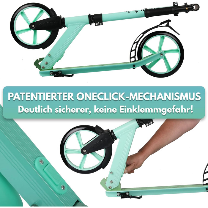 Самокат для дітей від 5 років I Складаний міський самокат з великими колесами I Педальний самокат для дорослих вантажопідйомністю