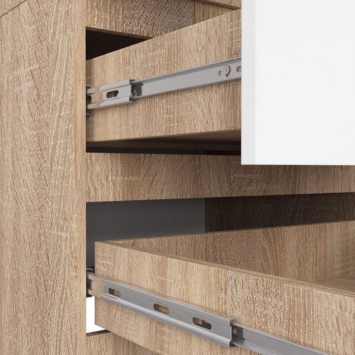 Шафа AKORD S60 з висувною 60 см з 2 дверима та 2 шухлядами Висувна шафа Просторий внутрішній простір Ш60 x В234 x Г51 см Вага 78,05 кг Дуб Сонома/Білий