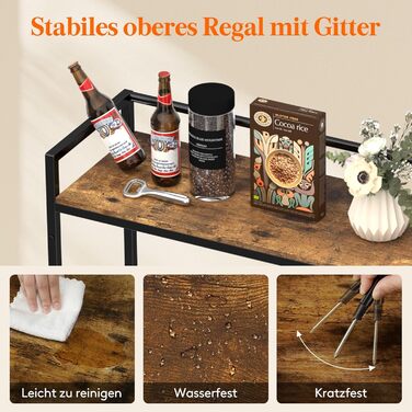 Стійка для напоїв Lifewit з полицею на 6 ящиків, металева стійка для ящиків, вантажопідйомність 340 кг, 32 Г x 104 Ш x 117,3 В см, окремостояча підставка для ящиків, стійка для напоїв, стійка для ящиків для води, стійка для пивних ящиків, рустикальний кор