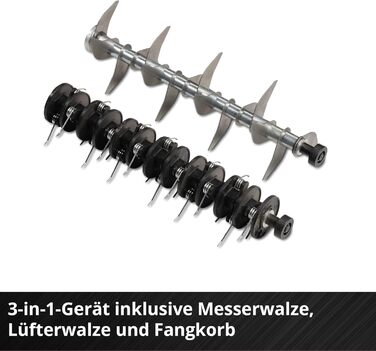 Аератор-садовий пилосос GE-SA 36/35 Li-Solo Power X-Change (Li-Ion, 36 В, безщітковий двигун, робоча ширина 35 см, мішок для збору трави 28 л, регульована глибина обробки, акумулятор та зарядний пристрій продаються окремо) у комплекті з аераційною та пило