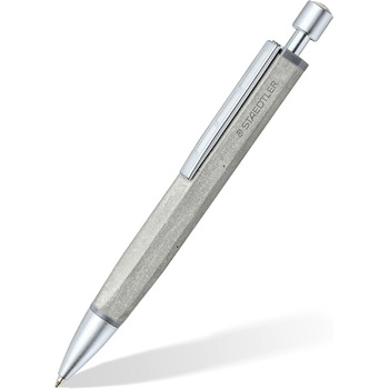 Бетонна кулькова ручка STAEDTLER 441CONB-9 ST (бочка з високоефективного бетону, унікальна шестигранна форма, притискний механізм, ширина лінії M, кейс з 1) чорний