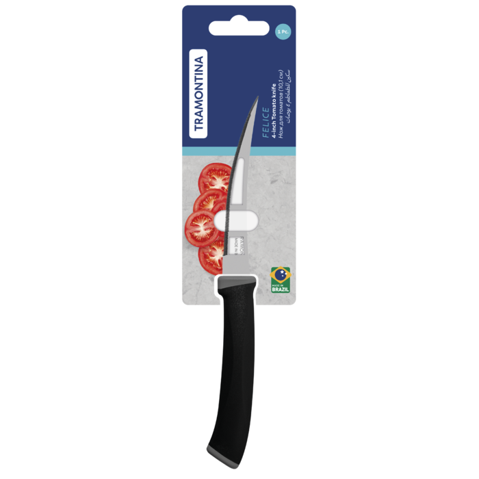 Ніж для томатів Tramontina Felice black, 101 мм (7081467)