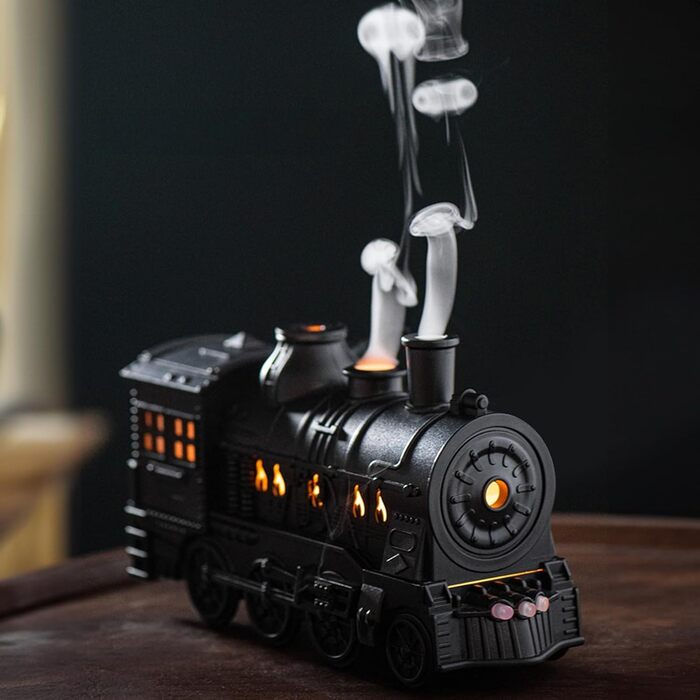 Дифузори для ефірних масел, зволожувач повітря локомотив 300 мл з пультом дистанційного керування, форма тяги, 2 режими освітлення