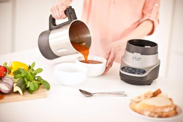 Мультиварка Russell Hobbs 2в1 Суповарка та блендер Супова машина (повністю автоматичний блендер з функцією приготування супів та дитячого харчування, смузі, 8 програм, 1,75 л) Супова машина 21480-56