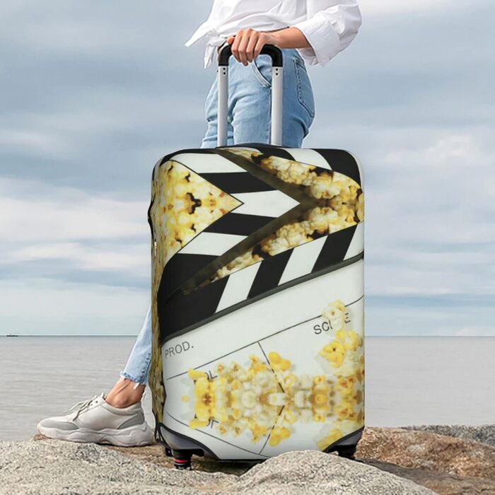 Чохол-рюкзак на багаж, еластичний, що миється, для подорожей та роботи (підходить для валіз розміром 45,7 - 81,3 см), Чорний, Середній