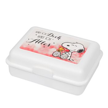 Ланчбокс Peanuts з роздільником 17,5x12,8x6,9 см, Білий, Snoopy Маю тебе маю все, контейнер для сніданків, придатний для миття в посудомийній машині