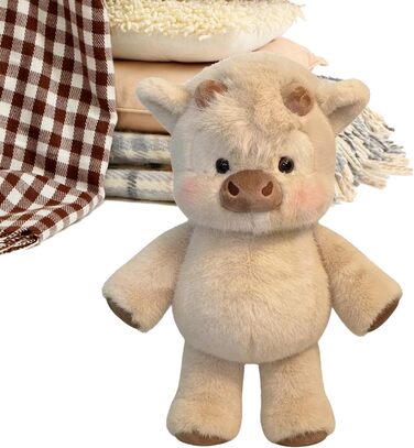 М’яка іграшка корівка Generisch 45 см бежева