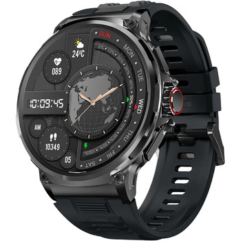 Розумний годинник Zeus для чоловіків, 1,85-дюймовий дисплей, дзвінки через Bluetooth, монітор здоров&39я, надійний час роботи від батареї, сумісний з iOS та Android