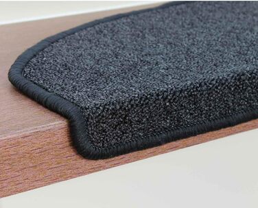 Килимки для сходів Kettelservice-Metzker Rambo - різні кольори та варіанти. Варіанти та кольори набору (16 шт., антрацит)