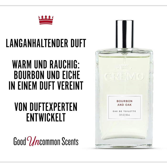 Туалетна вода Cremo Bourbon & Oak (100 мл)