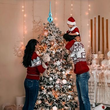 Новорічна верхівка для ялинки 26 см синя Hukermoon