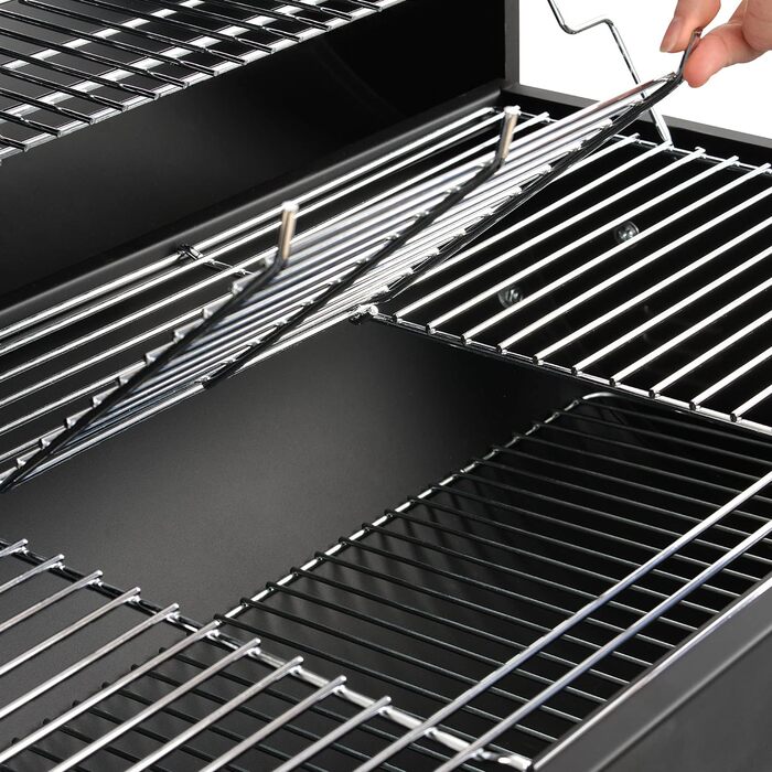 Візок для вугілля BBQ-Toro з кришкою Ø 80 x (L) 42 см Візок для вугілля преміум-класу мобільний, вкл. термометр, підставка для під