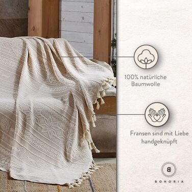 Покривало BOHORIA Premium Nordic 200x240 см - Покривало на ліжко, двосторонній плед, затишний плед, плед на диван з візерунком Дуже великий (200 x 240 см, Оленячий обсидіан) 200 x 240 см Оленячий обсидіан