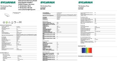 Люмінесцентна лампа SYLVANIA T9, цоколь G10q, 40 Вт / 3200 люмен, еквівалент прибл.