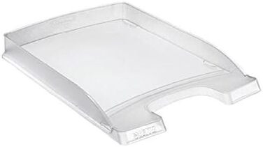 Лоток для листів Leitz Flat A4, упаковка з 10 шт. , високоякісний лоток для листів, штабельований настільний органайзер, сумісний із серією Plus, прозорий, 52370003 прозорий, 10 шт. (35,7 x 25,5 x 3,5 см)