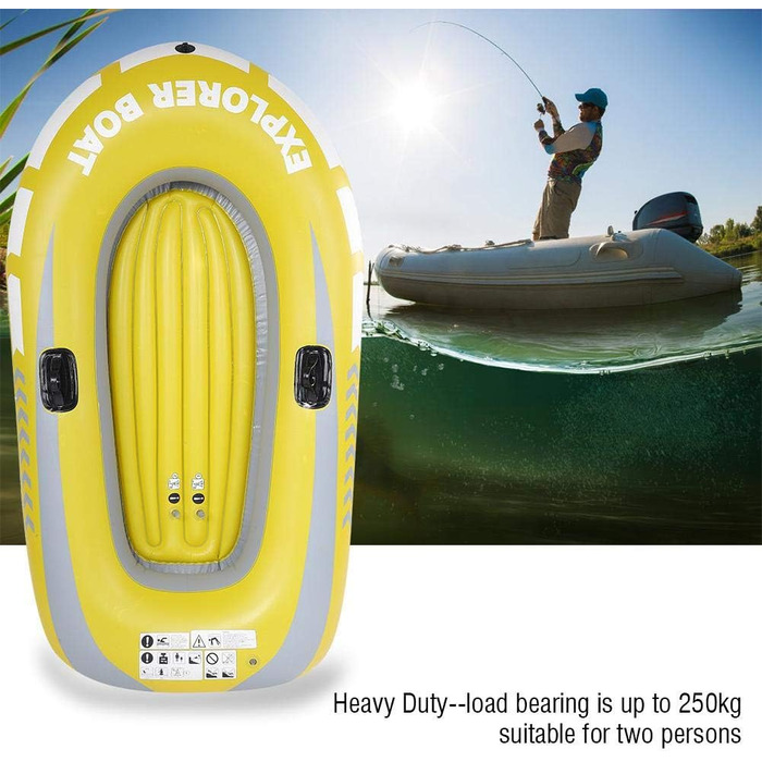 Надувний човен Tbest Schlaucot для 2 осіб, каяк, каное, плот, весловий човен, складний екскурсійний човен, ПВХ матеріал для 2 осіб