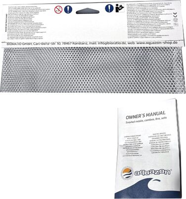 Набір для сноркелінгу AQUAZON Miami, набір для плавання, набір для дайвінгу, маска для дайвінгу з загартованими лінзами проти запотівання, силікон, напівсухий сноркель, регульовані ласти для дітей, темно-синій, розмір 27/31