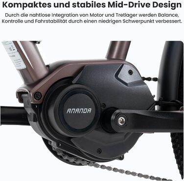 Електровелосипед Touroll MA2 27,5 дюймів для дорослих, міський електричний велосипед з двигуном 250 Вт 70 Нм із середнім приводом та акумулятором 36 В 468 Втгод, запас ходу 100 км, гідравлічні дискові гальма, електровелосипеди для чоловіків та жінок, сіри