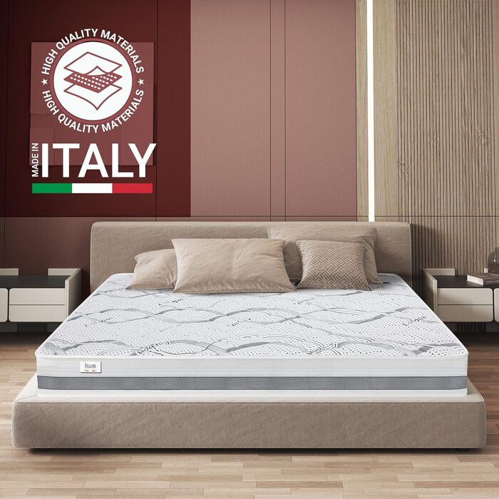 Матрац White Stone з піни з ефектом пам&39яті 160 x 200 Висота 27 см Гіпоалергенна та дихаюча тканина Ортопедичні та самоформуючі властивості Зроблено в Італії