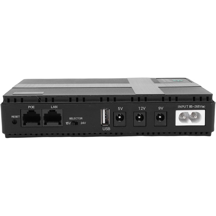 Джерело безперебійного живлення (ДБЖ) USV, 10400 мАг, 6 виходів, з PoE LAN-портом, для Wi-Fi роутерів, модемів, камер, систем безпеки, LED-освітлення (Євровилка)