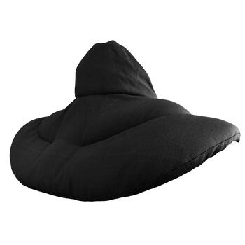 Чорна подушка для шиї зі стійкою - подушка зі спельти - подушка для шиї, подушка з підігрівом - подушка зі зерна та спельти для шиї та плечей